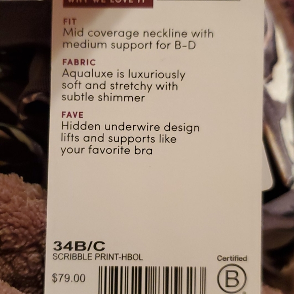 Athleta Aqualuxe Wildflower Bra-Sized Bikini Top - Picture 6 of 6